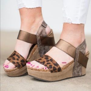 Leopard Wedges
